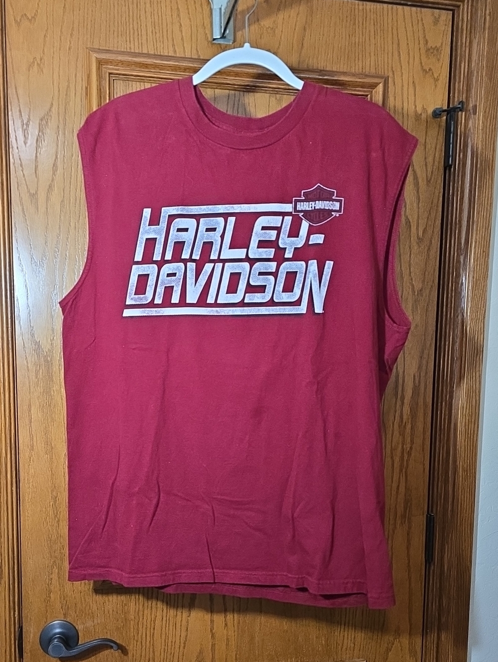 Harley-Davidson Red Sleeveless Logo Tank